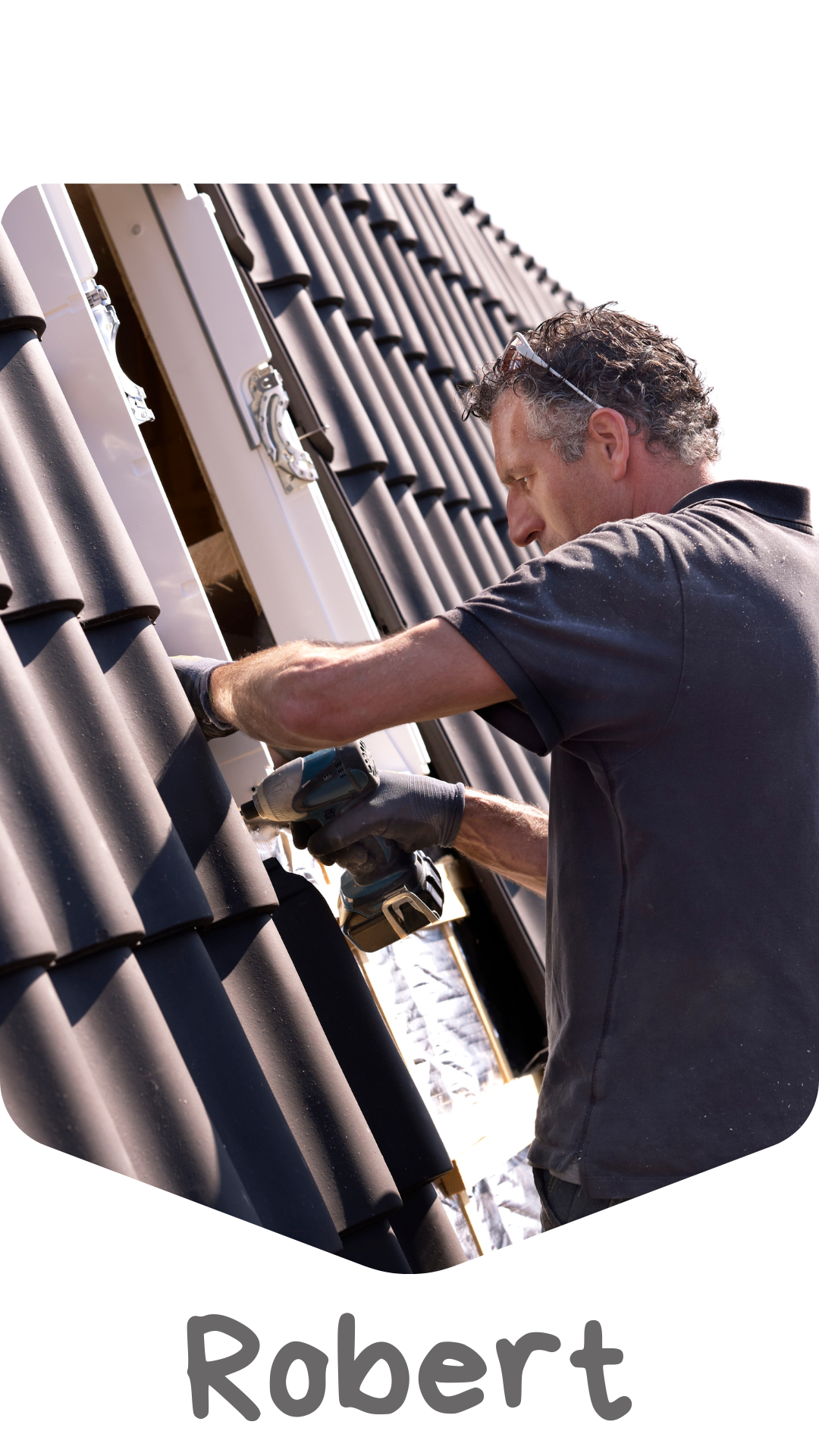 Robert dakspecialist op het dak